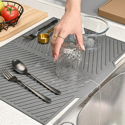 sheezaworld™ Large Silicone Dish Drying Mat for Kitchen.